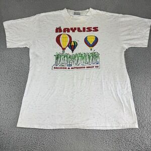 Vintage Single Stitch T Shirt Bayliss Balloon And Mosquito Rally 1993‎ Men's Lg